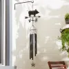 Iron Pig Weathervane Wind Chime - Decorative Outdoor Garden Ornament